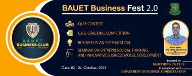 BAUET Business Fest 2.0 is to be held on 02-04 October, 2023