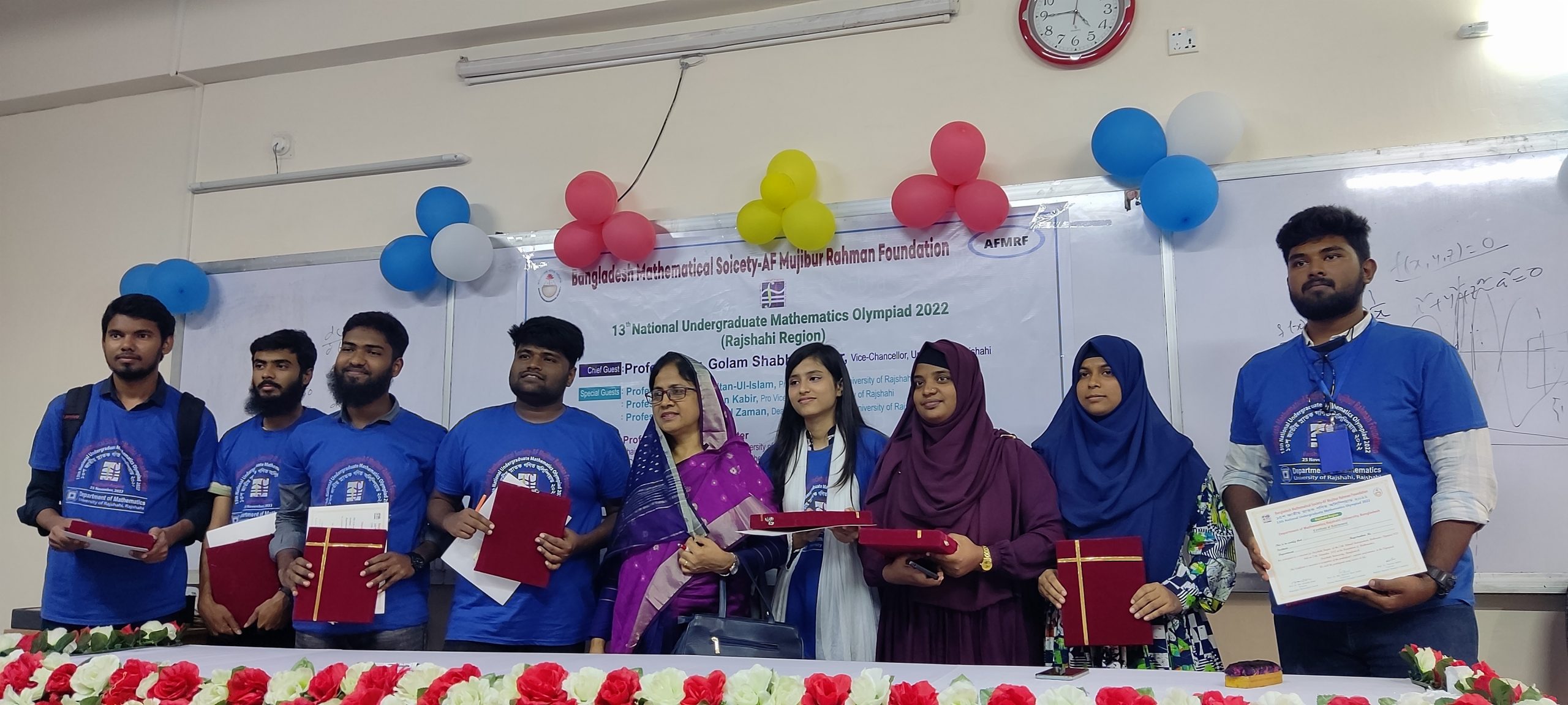 Top ranked contestants of 13th National Undergraduate Mathematics ...