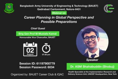 Webinar on “Career Planning in Global Perspective and Possible Preparations”